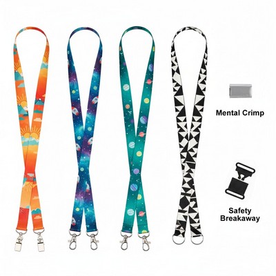3/4" Full Color Sublimated Lanyard