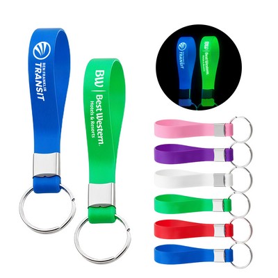 Glow-in-the-dark Silicone key Ring/Keychain