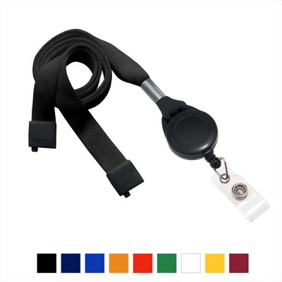 5/8" Tube Polyester Lanyard with Breakaway (Badge Reel)