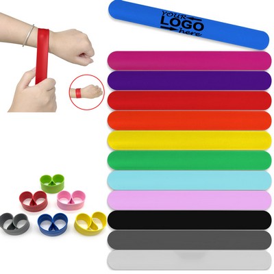 Rainbow Silicone Slap Bracelet