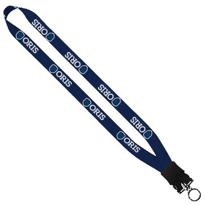 3/4" rPET Dye-Sublimated Waffle Weave Lanyard with Plastic Snap-Buckle Release