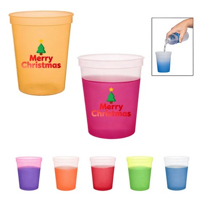 16 oz Color Changing Smooth Plastic Stadium Cup