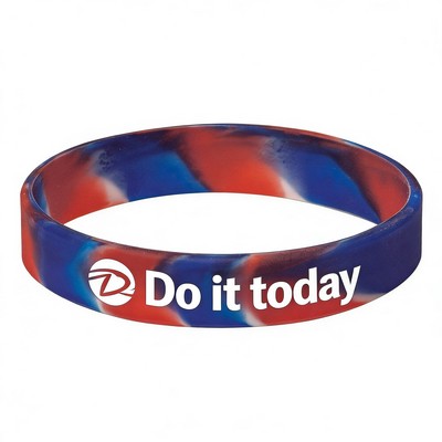 Swirl Screen Print Silicone Wrist band
