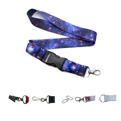 1" Dye-Sublimated Lanyard W/ Buckle Release